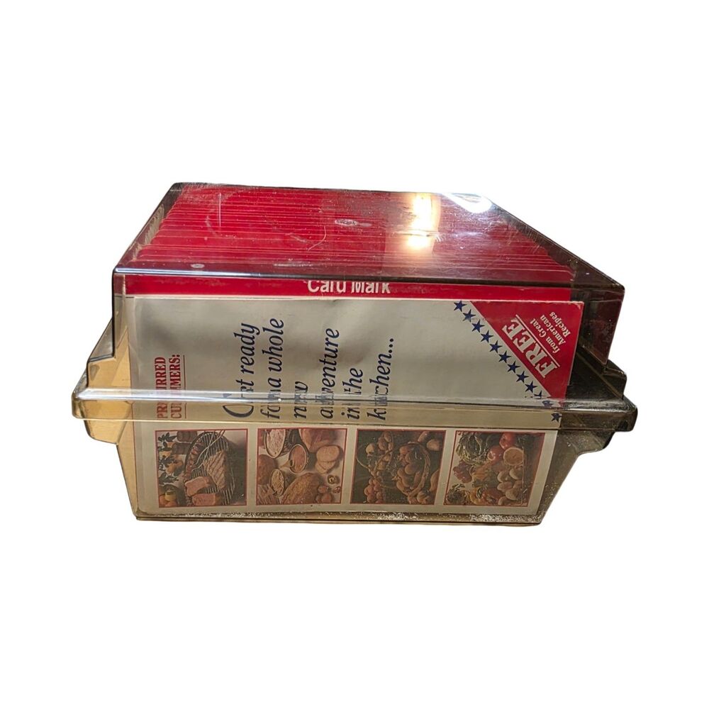 Vintage Great American Recipes Card Collection w/ Case Recipe Box Set Retro
